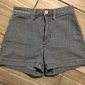 Madewell High-Waisted Seersucker Shorts Size 24